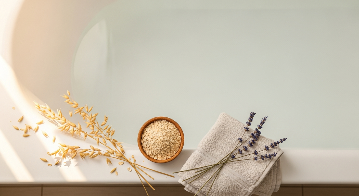 Therapeutic bath supplies for eczema skin care routine
