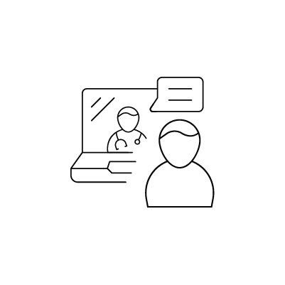 Online medical consultation icon